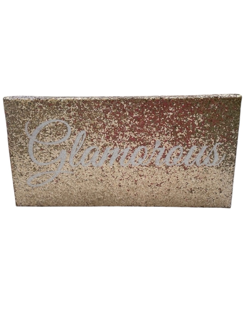 Glamorous Gold Glitter Wall Decor Sign Sparkly Glam Room Decor